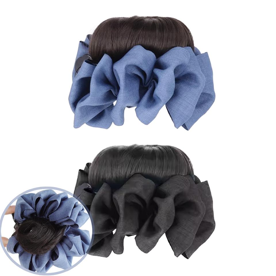 Bun Wig Synthetic Wig Grip Style Straight Doughnut Bun Wig Is Suitable for Novice Ladies and Girls To Wear In Daily Festivals