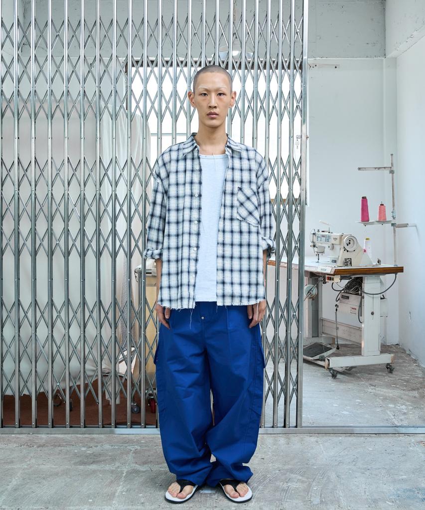 NOSCOULEURS Ul Check Shirts 04 Navy