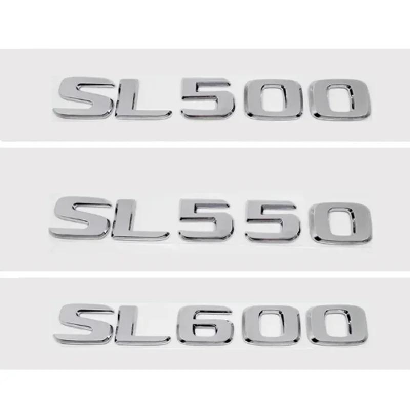 Car Tail Box Stickers Badge for Mercedes Benz SL63 SL65 SL300 SL320 SL350 SL500 SL550 SL600 ABS Rear Trunk Decal Emblem AU1