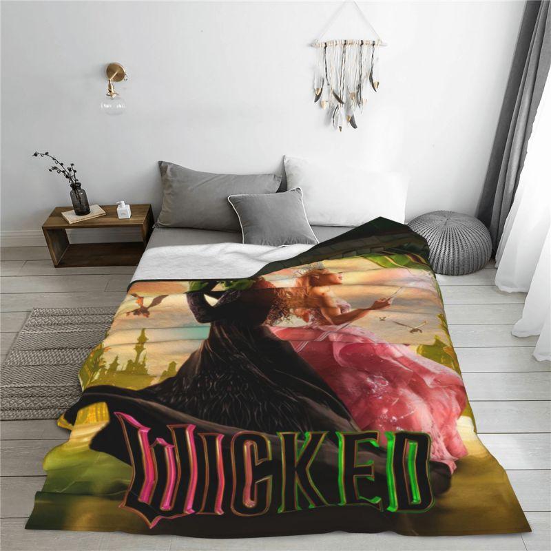 Custom Wickeds Musical Movie Blanket 3D Printed Soft Flannel Fleece Warm Throw Blankets for Home Bedroom Sofa Bedspreads
