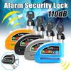 Reminder Cable Alarm Brake Disk Lock Bag Motorcycle Security Scooter Bicycle Anti-theft Wheel Disc Brake Lock Alarm Set Kit  8 X 7.3 X 3.3cm