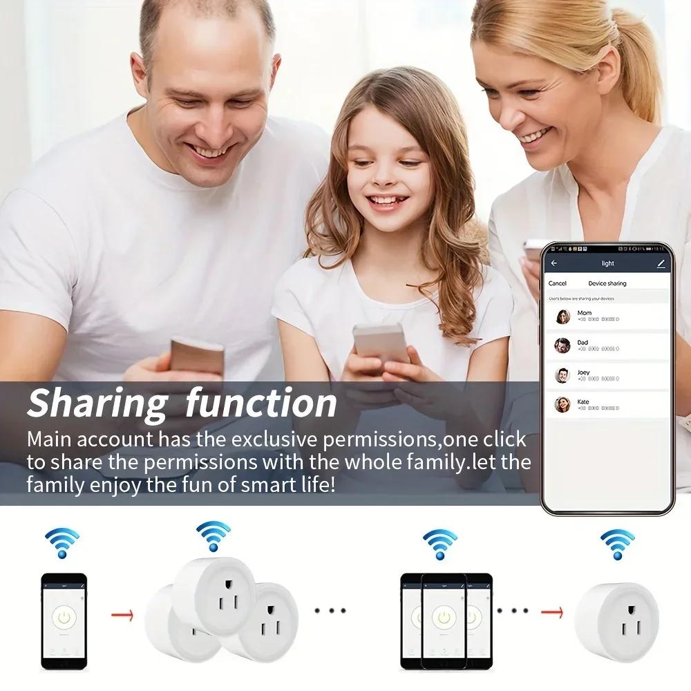 Smart US Plug WiFi Outlet Switch Socket 10A APP/Voice Control Group 100-240V Timer Alexa Google Assistant CozyLife for Home Auto