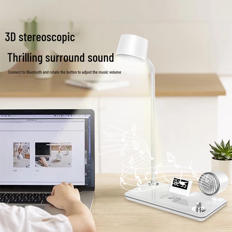 Sayrelances Z10 4-in-1 Smart Speaker with Wireless Charger, Alarm & Desk Lamp CN plug (adapter included)