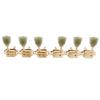 Wilkinson WJ44 Deluxe 3L+3R Vintage Keystone-Style Guitar Tuners for Epiphone Les Paul SG Electric/Acoustic Guitars, Gold