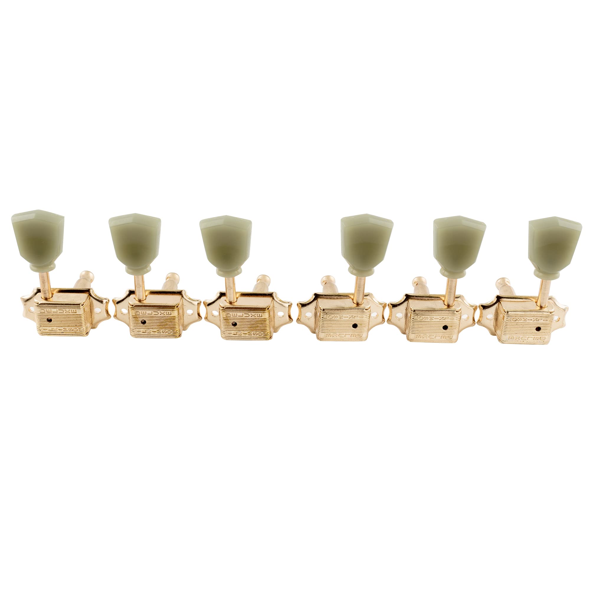 

Wilkinson WJ44 Deluxe 3L+3R Vintage Keystone-Style Guitar Tuners for Epiphone Les Paul SG Electric/Acoustic Guitars, Gold
