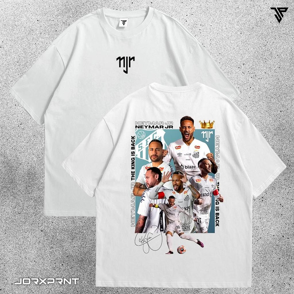 Camiseta Estampada de Neymar Oversize Y2k para Hombre y Mujer Deportiva de Algodón Manga Corta Streetwear Gráfica Cuello Redondo Transpirable Suave Ropa