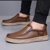 Fashion Designer New Men's Thick-soled Patent Leather Casual Shoes Male Walking Sneakers Footwears Zapatos Hombre