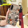 Waterproof Chinese Style Phone Case For LG Velvet 4G/5G Wrist Strap Wristband Anti-knock Anti-dust Ring Phone Holder