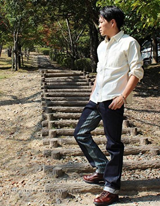 Kojima Jeans Monkey Combo Size 40 Pants, Herringbone,