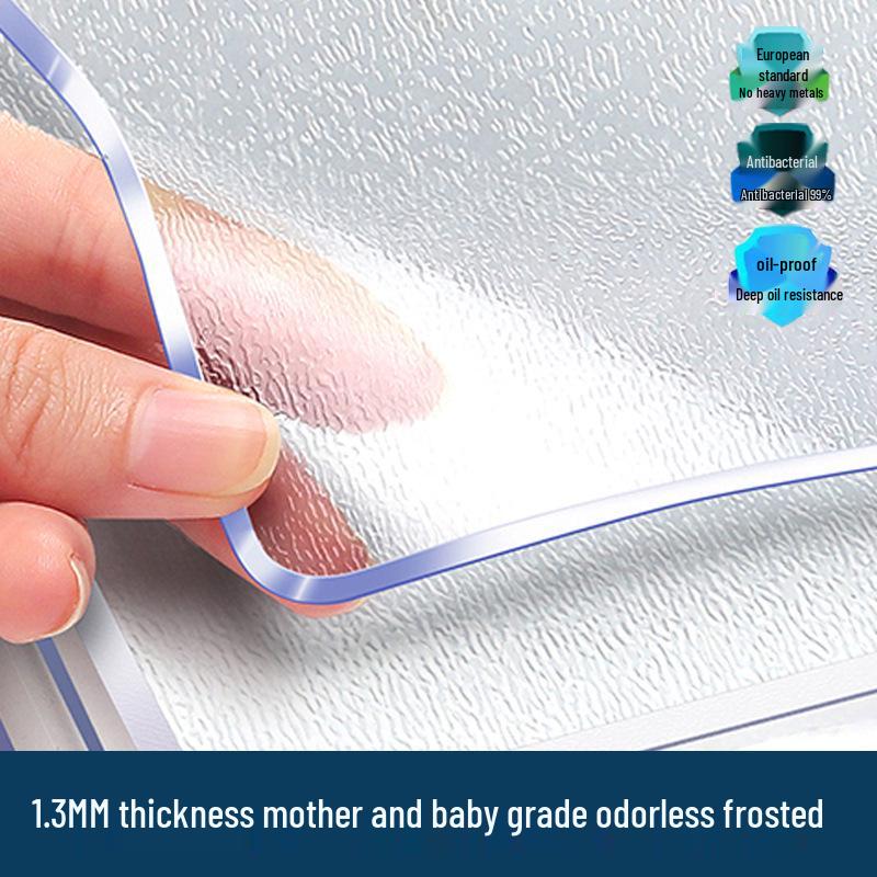 Transparent Soft PVC Table Mat - Oil, Water, and Scald-Proof for Dining and Coffee Tables