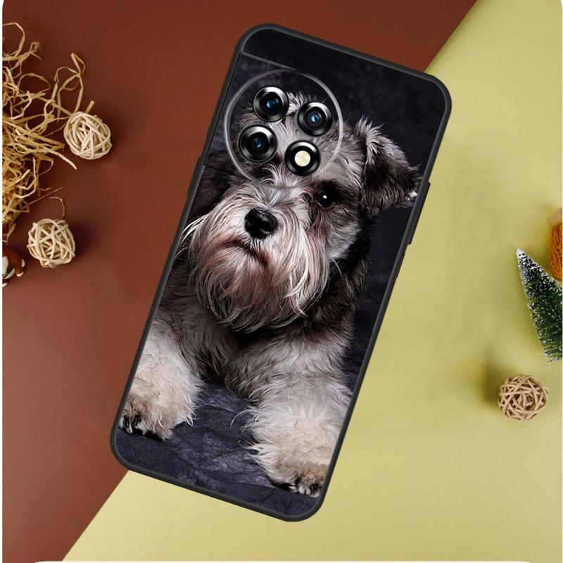 Schnauzer Puppy Dog For OnePlus 13 13R 12 12R 11 9 10 Pro 8T 9RT 10T 10R Nord 4 CE 2 3 Lite N20 N30 Phone Case