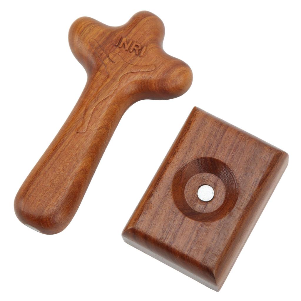 Träkors Bordsdekor Handgjord Ytpolering Stadig Hållbar Australisk Rosenträ Rustik Korsprydnad Stor