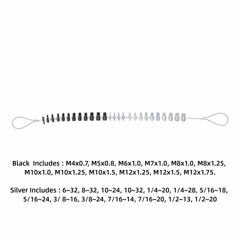 26 Male Female Gauges Accurate Thread Checker Tool Standard and Metric Thread Gauge Tool Workshop