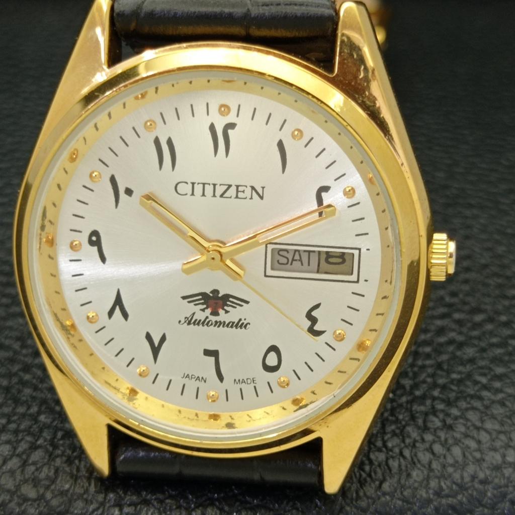 AUTOMATIC VINTAGE REFURBISHED CITIZEN 8200 JAPAN MENS SILVER WATCH A436286-2 R128-a436286
