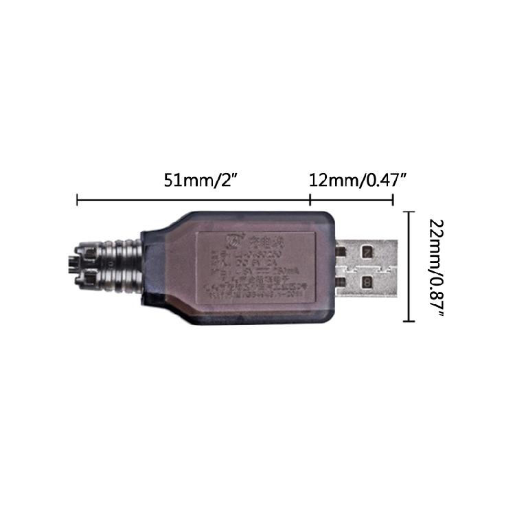 4.8V 200mA NiMh/NiCd Battery USB Charger Packs KET-2P Plug USB Charging Cable