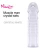 Mizz Zee Men Thicken Lengthen Transparent Condom Enlargement Adult Penis Sleeve Sex Toy