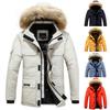 Herfst en winter buiten enkel warm casual heren middellange katoenen jas verdikte middellange kraag katoenen jas