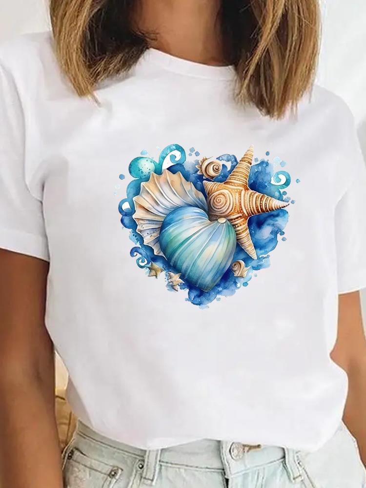 Tee Sweet Trend Flower Cute Clothes Clothing for Unisex Female Casual Top Short SleeveGraphic Tees Playeras De mujeres