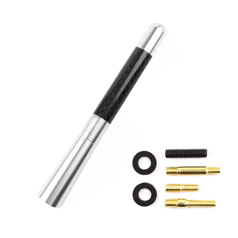3.5cm 8cm 12cm High Quality Momo Black Carbon Car Roof AM/FM Radio Aerial Decorative Antenna Universal for Most Vehicle Auto