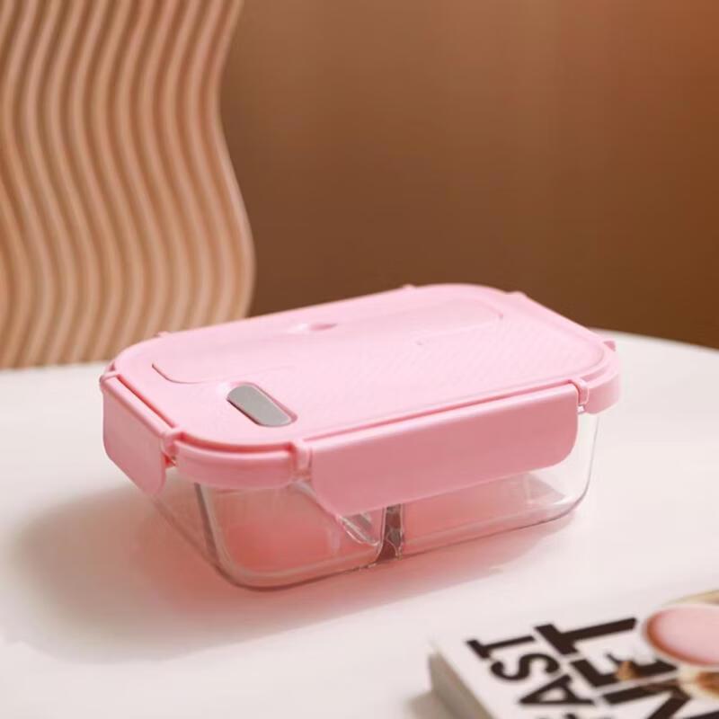 

1060ml Divided Heat-Resistant Glass Lunch Box