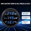 Digital 52mm 3 in 1 Water Temperature+Oil Pressure+Volt Gauge Sensors( Option) For Marine Boat Car Waterproof Gauge 12V24V