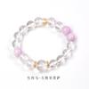 Natural crystal bracelet with zodiac animal beads, new Chinese style white crystal, yellow crystal, and amethyst bracelet, guardian spirit