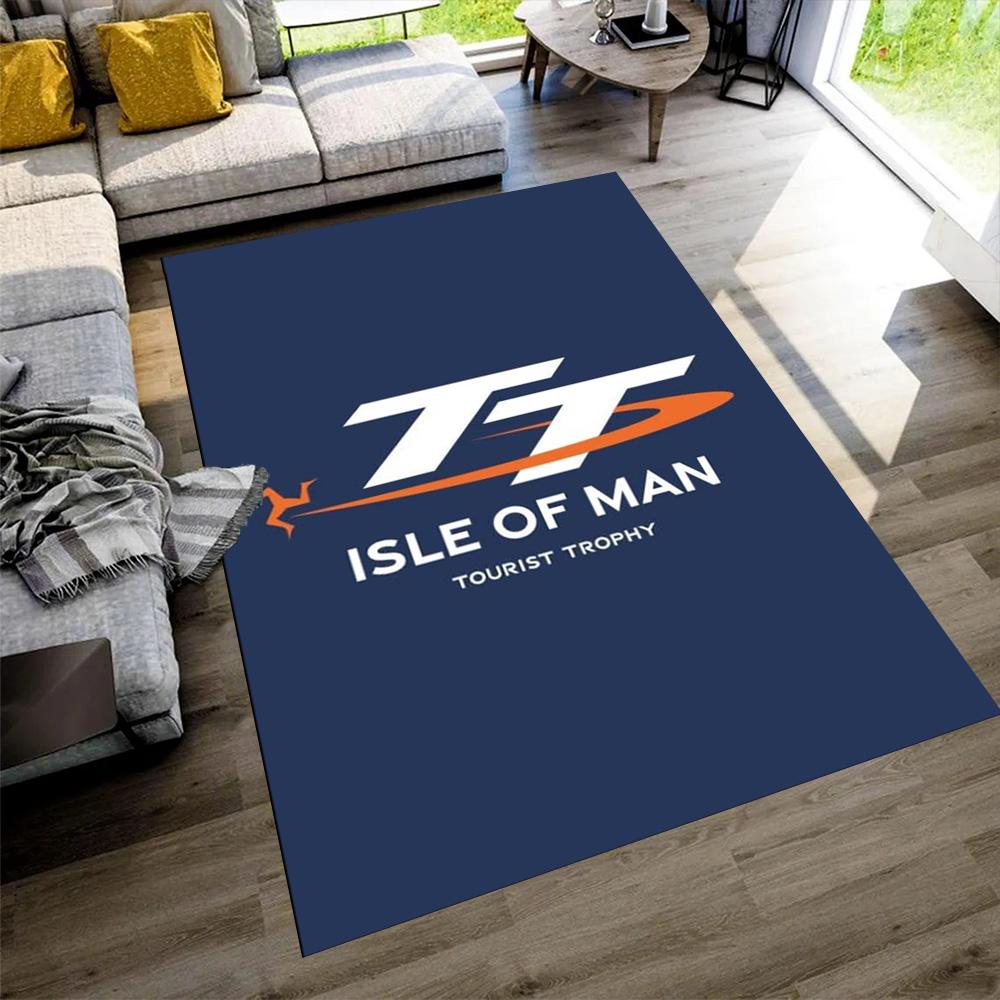 Isle Man Tt Floor Rug Office Rug Design for Outdoor Living Rooms Entryway Foyer Anti-slip Rug Anime Office Decor Perfect Birthday/Christmas Gift Idea
