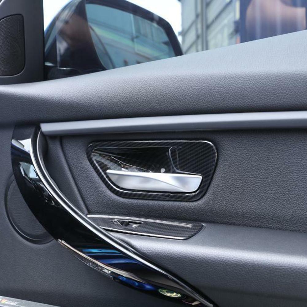 Türgriffschale, 4 Stück, 4 x Kohlefaser-Textur-Look