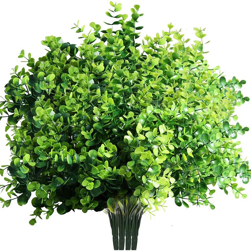 3PC Artificial Greenery Plants Outdoor Shrubs Grass for Farmhouse Home Garden Office Patio Backyard Wedding Indoor Outdoor Decor