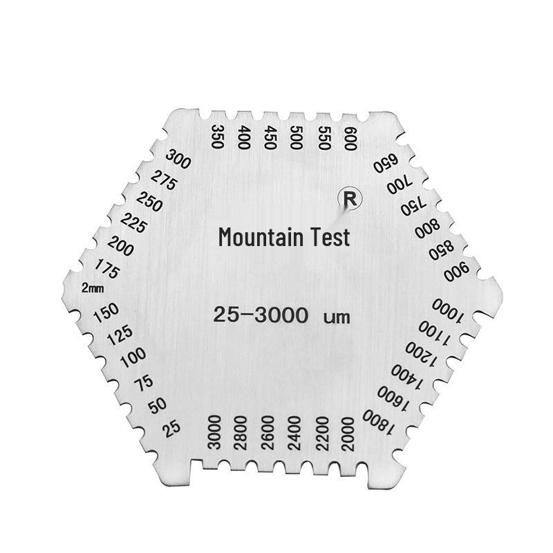 Shan Ce Hexagonal Wet Film Thickness Gauge 25-3000um Stainless Steel