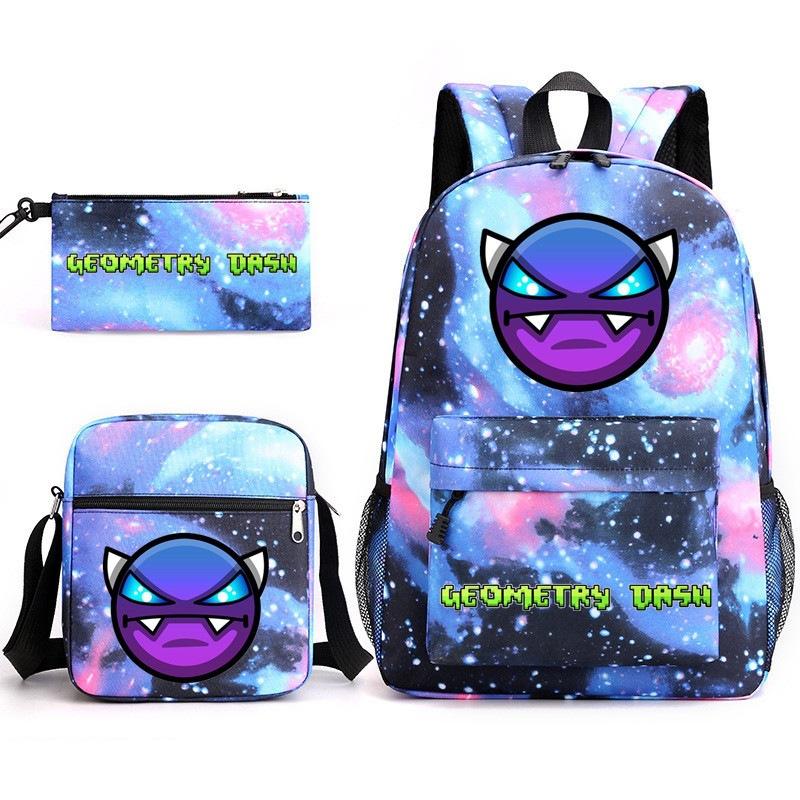 Geometrie Geometrică dash Geantă Școlară din Trei Piese Studenți Băieți și Fete Toc de Creioane pentru Campus Geantă din Pânză