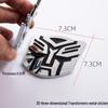 3D Metal Transformers Car Emblem: Decepticon & Autobot Badge