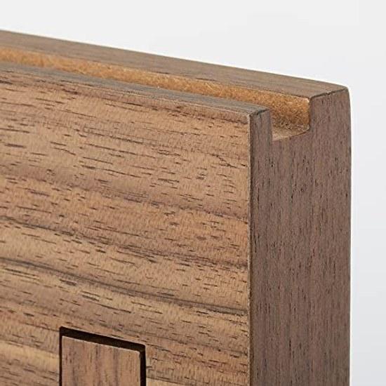 Muji Wall-Mounted Furniture 3-Section Hanger Walnut Material Width 44 Depth 2.5 Height 10 cm
