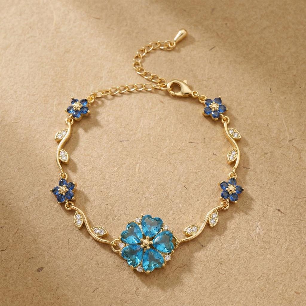 Bracelet Mori flower bow small fresh bracelet, environmentally friendly copper inlaid zircon high quality