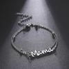 Fashion Letters Mama Charm Bracelet for Women Mom Stainless Steel Double Layer Beads Chains Mother's Day Jewelry Gifts