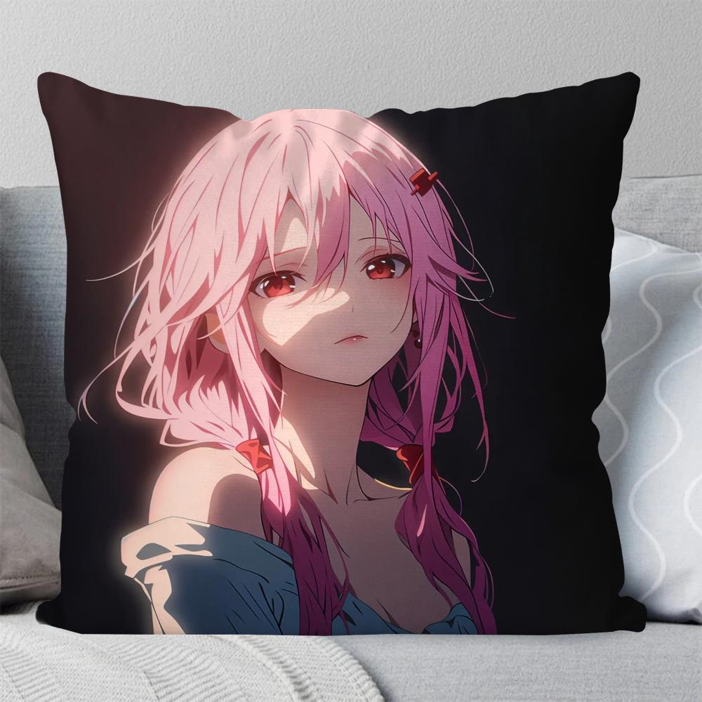 

Yuzuriha Inori Animation G-Guilty C-Crown Pillow Case Square Pillow Bedroom Sofa LeisureComfortLiving Room Home Decoration 40X40 16x16Inch