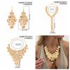 Metal Chain Tassel Sequin Necklace Bohemian Sequin Drop Earrings Fashion Gold Jewelry  Gift