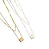 Elegant Mother-of-Pearl Double-Layer Pendant Necklace for Women