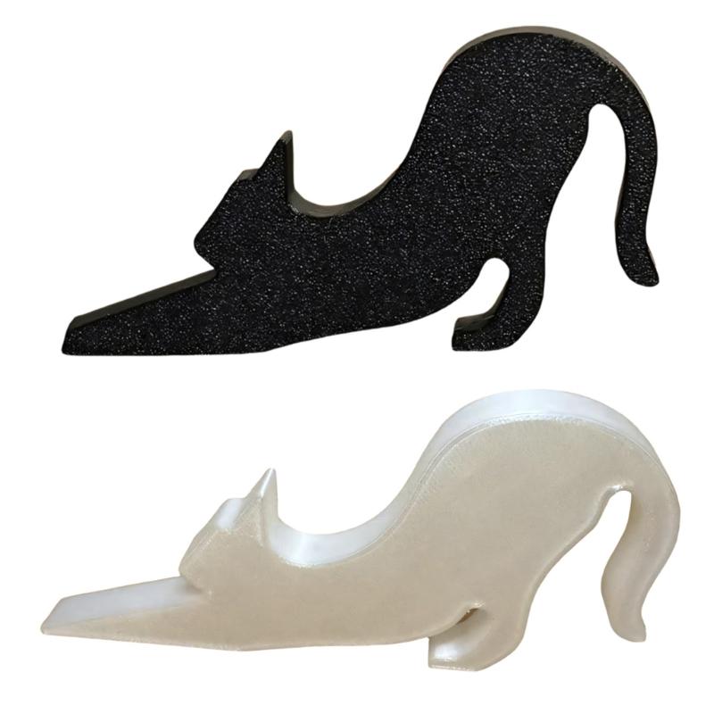 Lovely Doorstop Black Cats Door Stoppers Plastic For Home And Office Use Safety Guards