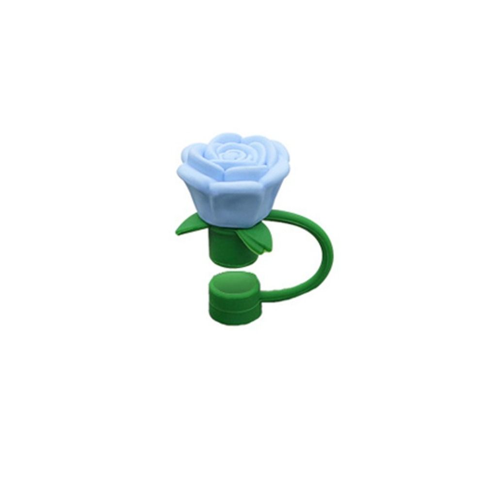 Silicone Cup Accessorie Heat-resistant Straw Covers Cap Rose Flower Straw Cover for Stanley Cup