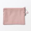 MUJI Polyester Double Zipper X 84769504 Case, Pink, Medium, Approx. 13.5 19cm,