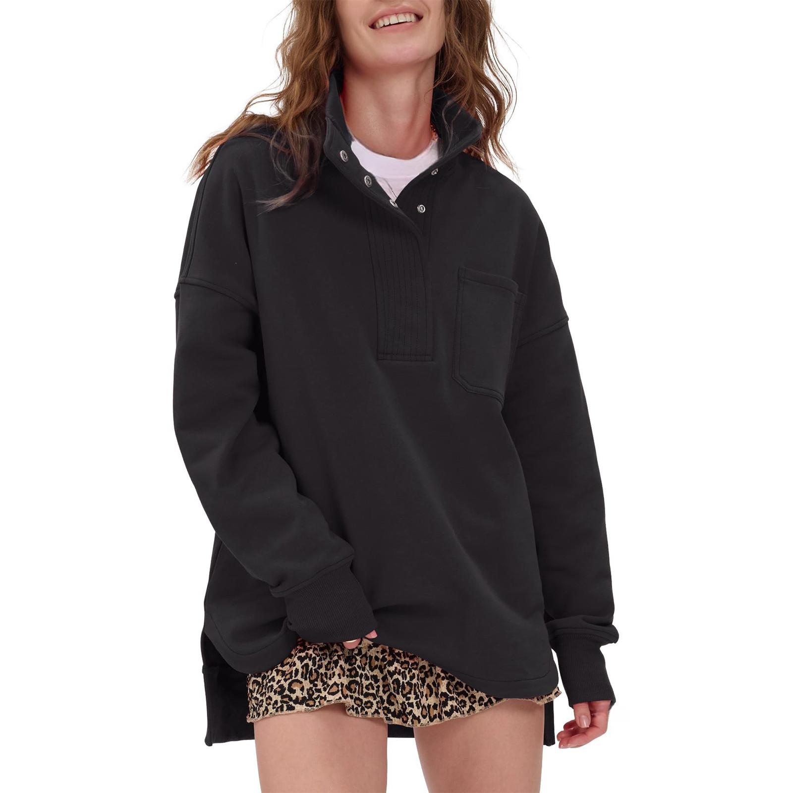 

Худи с длинным рукавом Женские толстовки Женские худи S чёрный