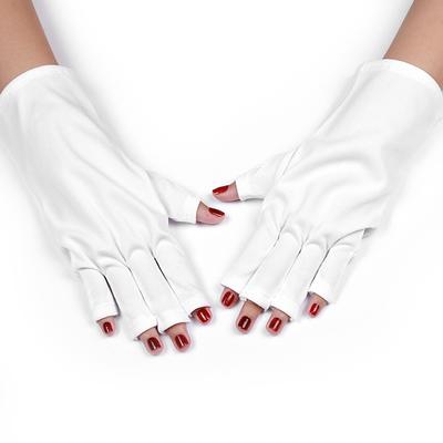 1 Pair UV Protection Gloves Fingerless Anti UV Glove Protect Hands from UV with LED UV Gel Nail