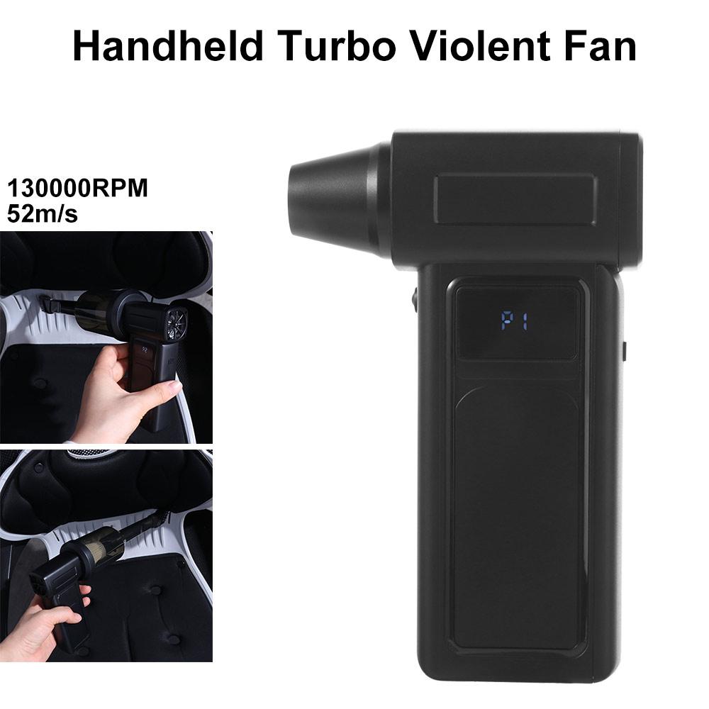 Digital Display Mini Electric Air Blower 130000 RPM Powerful Dust Blower Car Cleaning