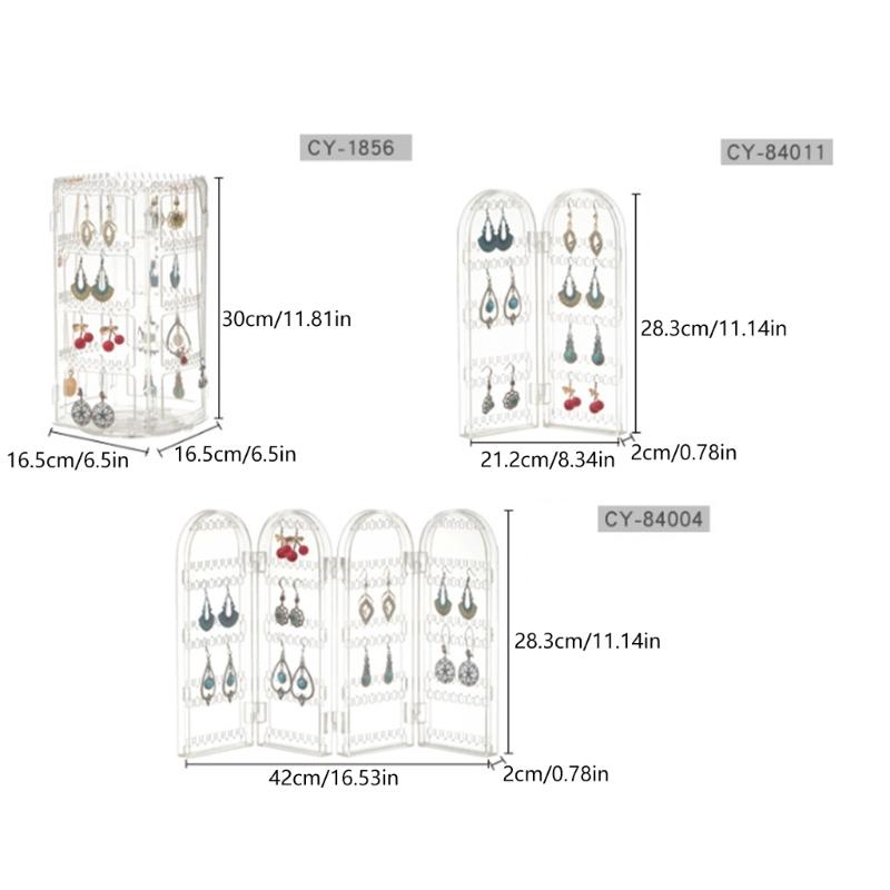 Acrylic Jewelry Display Stand Foldable Accessories Holder Decorative Storage Solution For Women Home Decoration