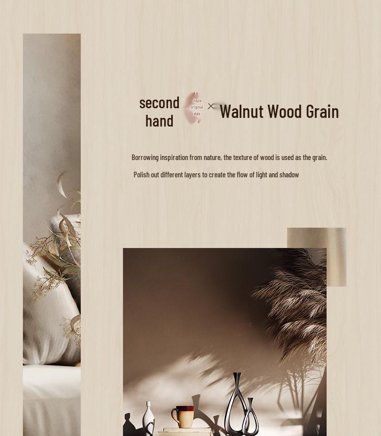 Mid-Century Style Walnut Cloud Ceiling Light - Full Spectrum, Eye Protection, Warm & Romantic Lighting for Living Room or Master Bedroom