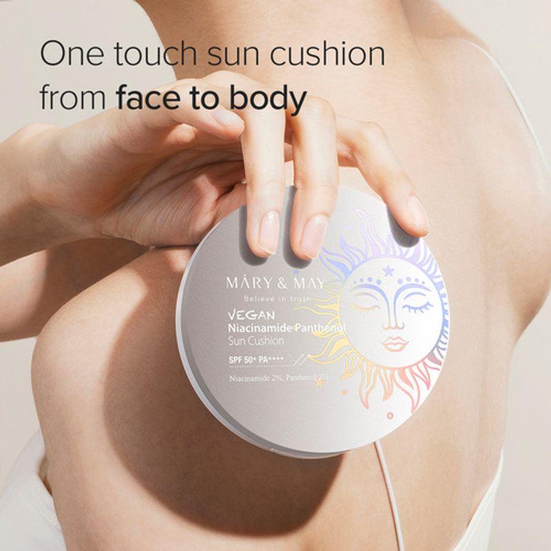 Mary&May Vegan Niacinamide Panthenol Sun Cushion SPF50+ PA++++
