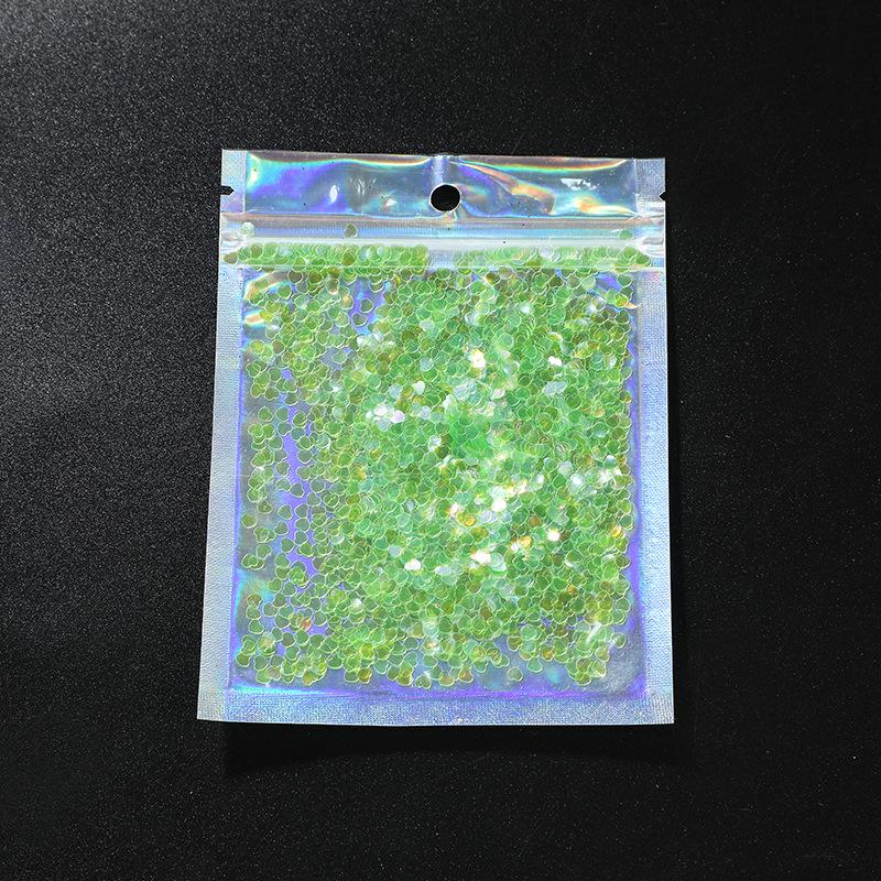 Ultra-Thin Iridescent Heart-Shaped Laser Nail Art Glitter, Seven Colors Available