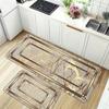 VIKAMA Marble Pattern Hallway Rug, Modern Gold Texture Rug, Non-Slip Kitchen & Entryway Mat, Breathable Indoor Rug