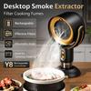 Hotte de bureau portable rechargeable avec filtre à air, ventilateur d'extraction de cuisine pour BBQ, fondue, cuisson intérieure, sur table
